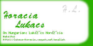 horacia lukacs business card